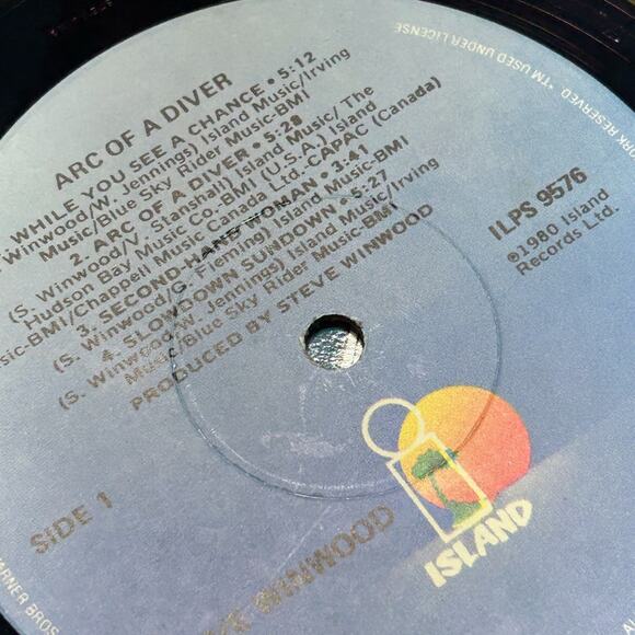 Steve Winwood Arc of a diver Vinyl Record with Cover - Picture 4 of 6
